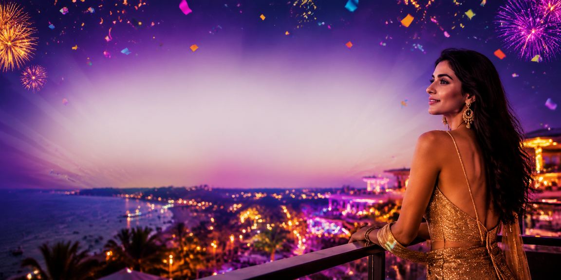 Colorful slots gaming with beach entertainment background in Goa, India